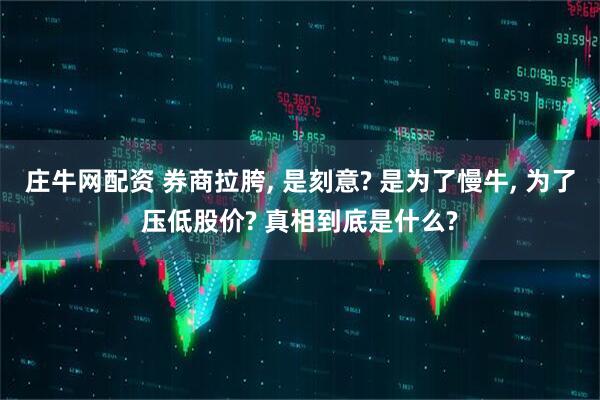 庄牛网配资 券商拉胯, 是刻意? 是为了慢牛, 为了压低股价? 真相到底是什么?